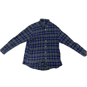 James Avery Green & Navy Plaid Button-Down Shirt